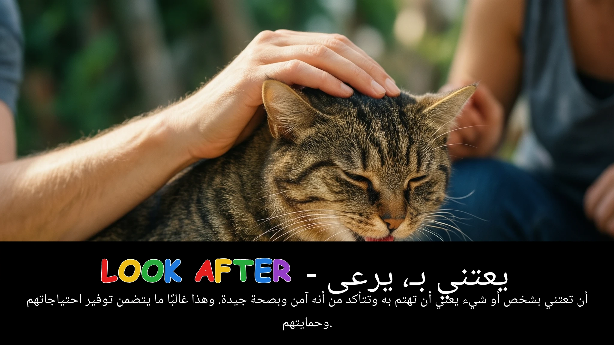 Arabic Illustration for look after